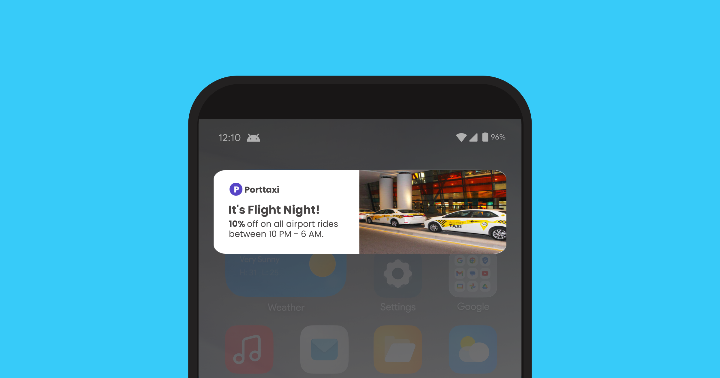 Collapsed Right Aligned push notifications