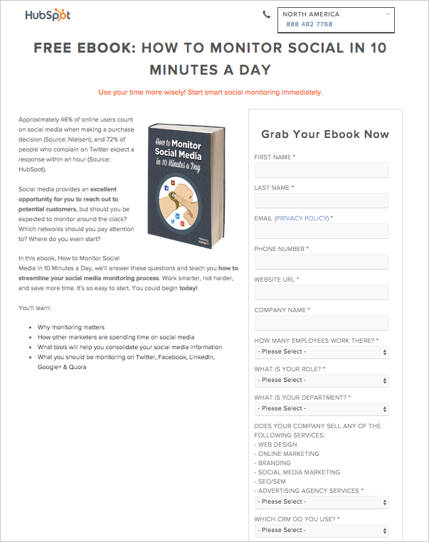 Hubspot Landing Page
