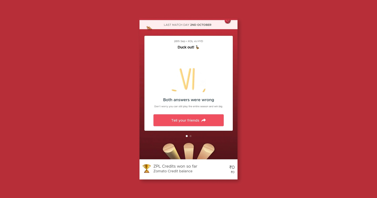 Zomato Engagement campaign